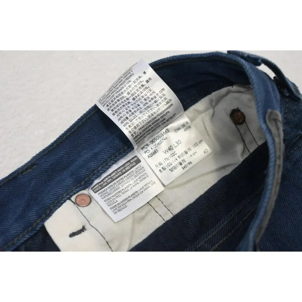 Vintage‎ Levis 501 Double XX Straight Blue Button Fly Jeans Mens Sz 40 x 30